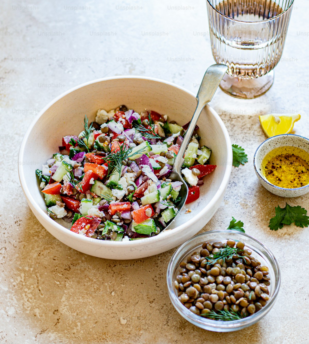 Greek Quinoa Bowl with Hummus